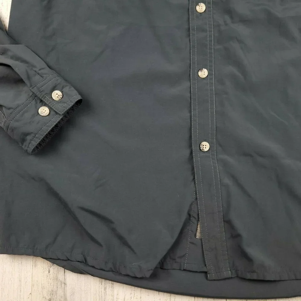 REI UPF 50+ Gray Check Coolplus Long Sleeve Hiking Fishing Outdoor Shirt - Picture 3 of 11